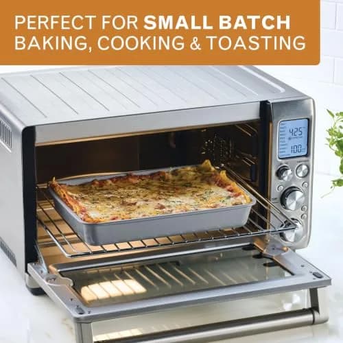 Farberware Gray Bakeware Steel Nonstick Toaster Oven Pan Set 4-Piece Baking Set 18cm (7.1in) x 18cm (7.1in) | Durable & Warp-Resistant thumbnail 3