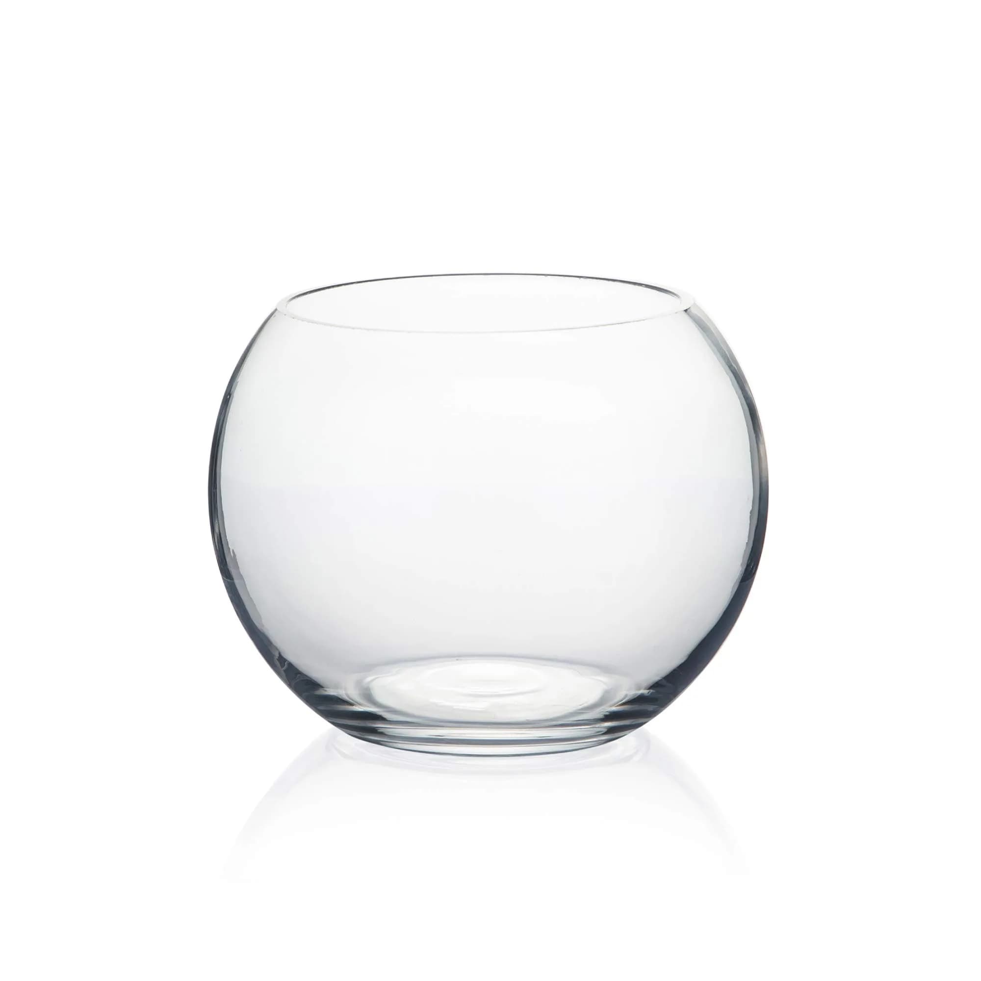 WGVI WGV Bowl Glass Vase Diameter 6" | Clear Bubble Planter for Home Decor
