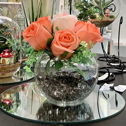 WGVI WGV Bowl Glass Vase Diameter 6" | Clear Bubble Planter for Home Decor thumbnail 5