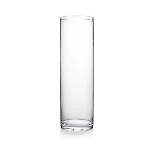 WGVI Thick Weighted Clear Cylinder Glass Vase 3" W x 10" H | Handcrafted, Durable, Elegant thumbnail 1