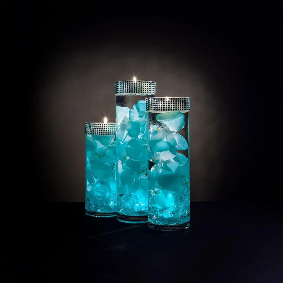 WGVI Thick Weighted Clear Cylinder Glass Vase 3" W x 10" H | Handcrafted, Durable, Elegant thumbnail 7