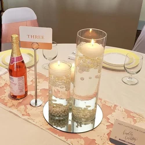 WGVI Thick Weighted Clear Cylinder Glass Vase 3" W x 16" H | Elegant Floral Display (110 characters) thumbnail 5