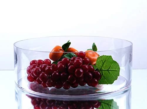 WGVI WGV Cylinder Vase 12"x4" Clear Flat Pan Style | Floral Centerpiece for Wedding & Home Decor thumbnail 4