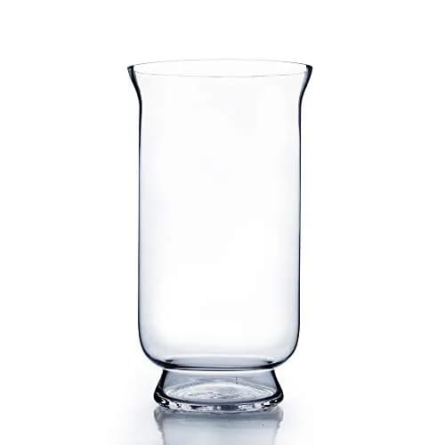 WGVI Unique Bouquet Vase, 8" W, 15" H, Clear Tall Hurricane Glass Candle Holder, Floral Planter Terrarium, Home Wedding Event Decor, 1 Piece (VHV0815) | Elegant Handblown Glass thumbnail 1