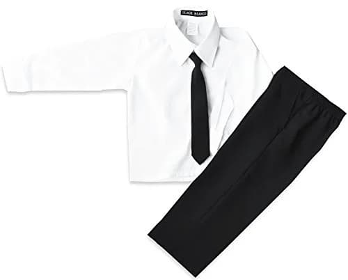 Black n Bianco Boys Suit with Tie for Toddlers and Infants (12-18 Months, Black) | Formal Toddler Suit thumbnail 5