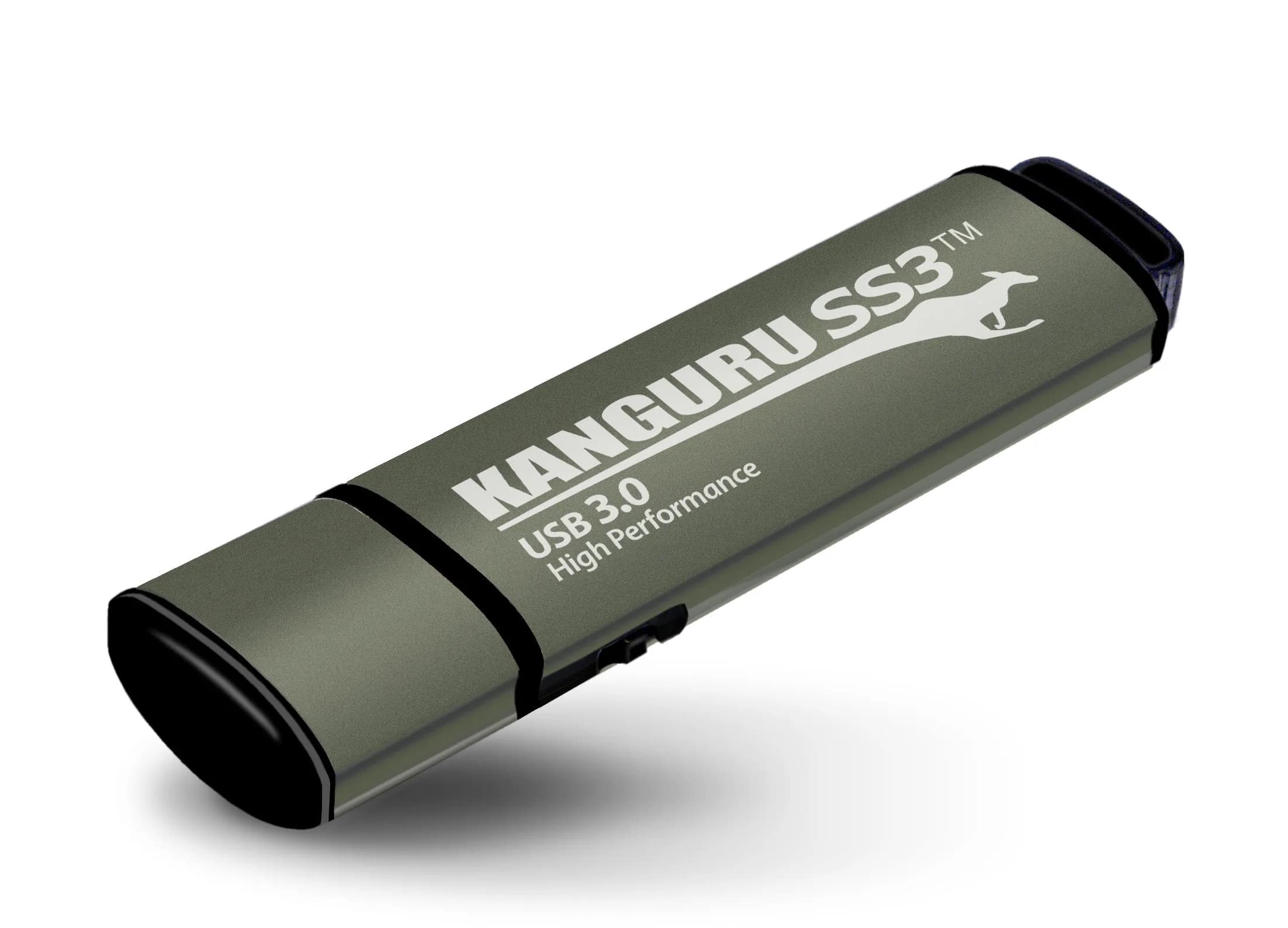 Kanguru SS3 64GB USB 3.0 Flash Drive with Write Protect Switch | 400MB/s Read Speed — 64GB