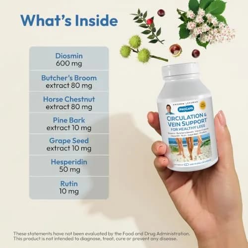 ANDREW LESSMAN ProCaps Circulation & Vein Support 60 Capsules | Supports Healthy Legs & Veins thumbnail 3