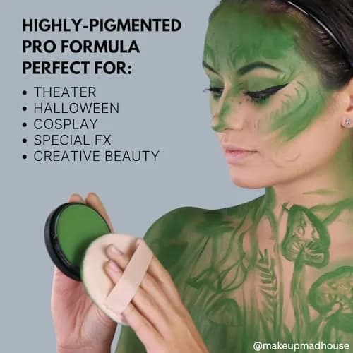 Mehron Makeup StarBlend - MOONLIGHT WHITE Wet/Dry Pressed Powder Face Paint | Full Coverage, Stage-Ready (70-120 chars) thumbnail 6