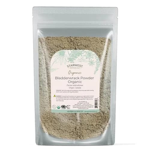 Starwest Botanicals Organic Bladderwrack Powder 113g (4 oz) | USDA Certified Organic Marine Botanical thumbnail 1