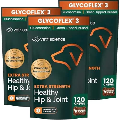 VetriScience Extra Strength Healthy Hip & Joint Chews for Dogs, 360 Chews (1080g / 2.4lb) | Vet-Formulated Mobility Support thumbnail 1
