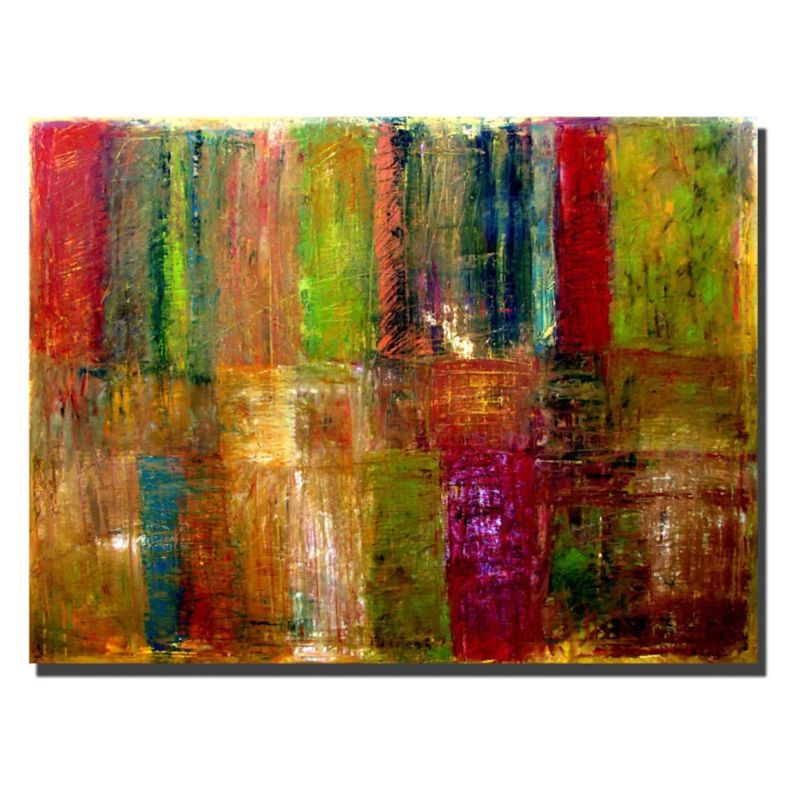 Trademark Fine Art Color Panel Abstract Canvas Art by Michelle Calkins, 14 x 19-Inch | Contemporary Abstract Wall Art - main product image