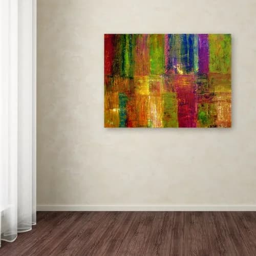 Trademark Fine Art Color Panel Abstract Canvas Art by Michelle Calkins, 14 x 19-Inch | Contemporary Abstract Wall Art thumbnail 2