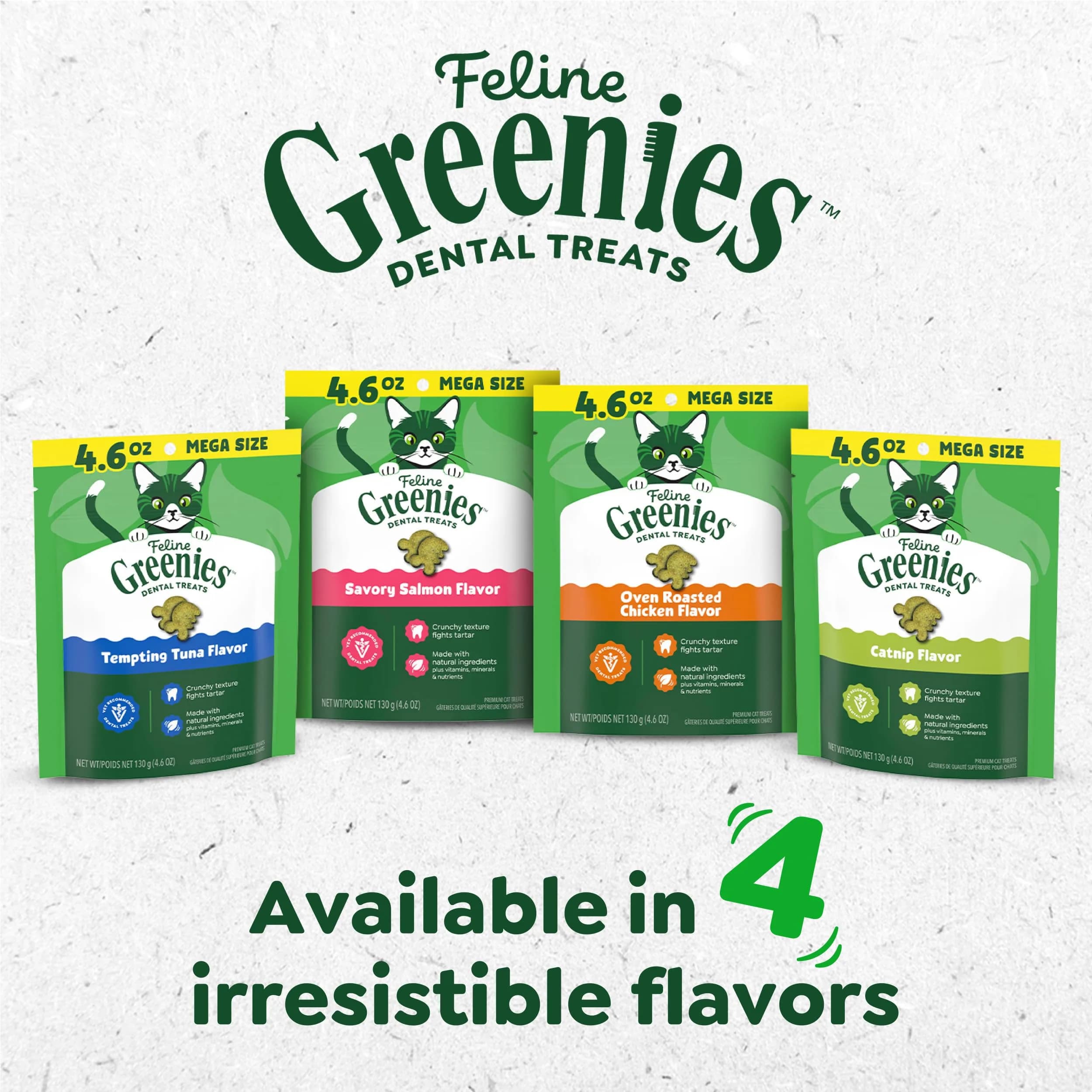 Greenies Feline Natural Dental Cat Treats, Tempting Tuna Flavor, 2.1 oz (60 g) | Vet-Recommended for Daily Dental Care - view 9