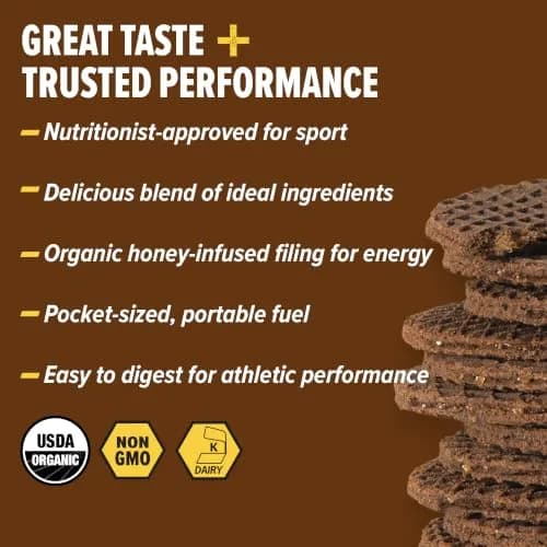 Honey Stinger Organic Chocolate Waffle Energy Stroopwafel 16 Count (454g/16oz) | USDA Organic Fuel for Exercise thumbnail 2