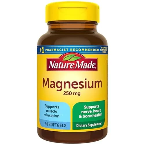 Nature Made Magnesium 250 mg Softgels, 90 Count (Pack of 1) | Supports Muscle Relaxation & Nerve Health thumbnail 1