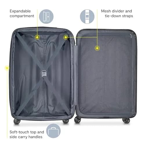 DELSEY PARIS Helium Aero 21 Inch Carry-On Luggage Blue Cobalt | Lightweight Polycarbonate Suitcase with TSA Lock thumbnail 3