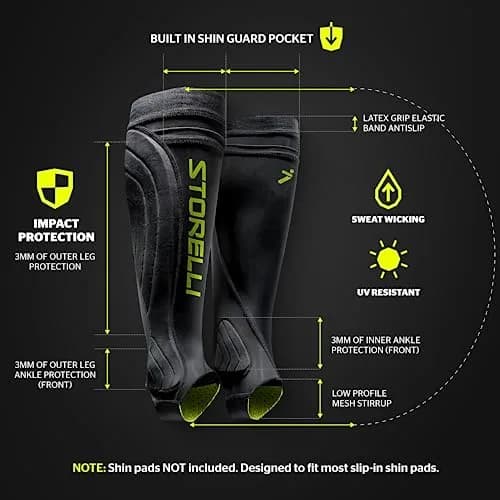 Storelli BodyShield Leg Guards | Impact Protection & UV-Resistant Soccer Sleeves, Medium thumbnail 5