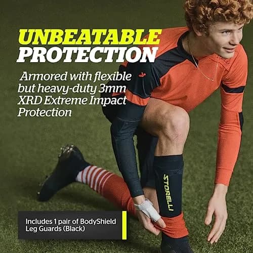 Storelli BodyShield Leg Guards | Impact Protection & UV-Resistant Soccer Sleeves, Medium thumbnail 2
