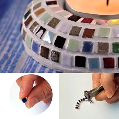 ALEA Mosaic Micro Mosaic Tiles 5x5mm (3/16 inch) 1000 pcs Purple Red | Glazed Ceramic Craft Tiles thumbnail 3