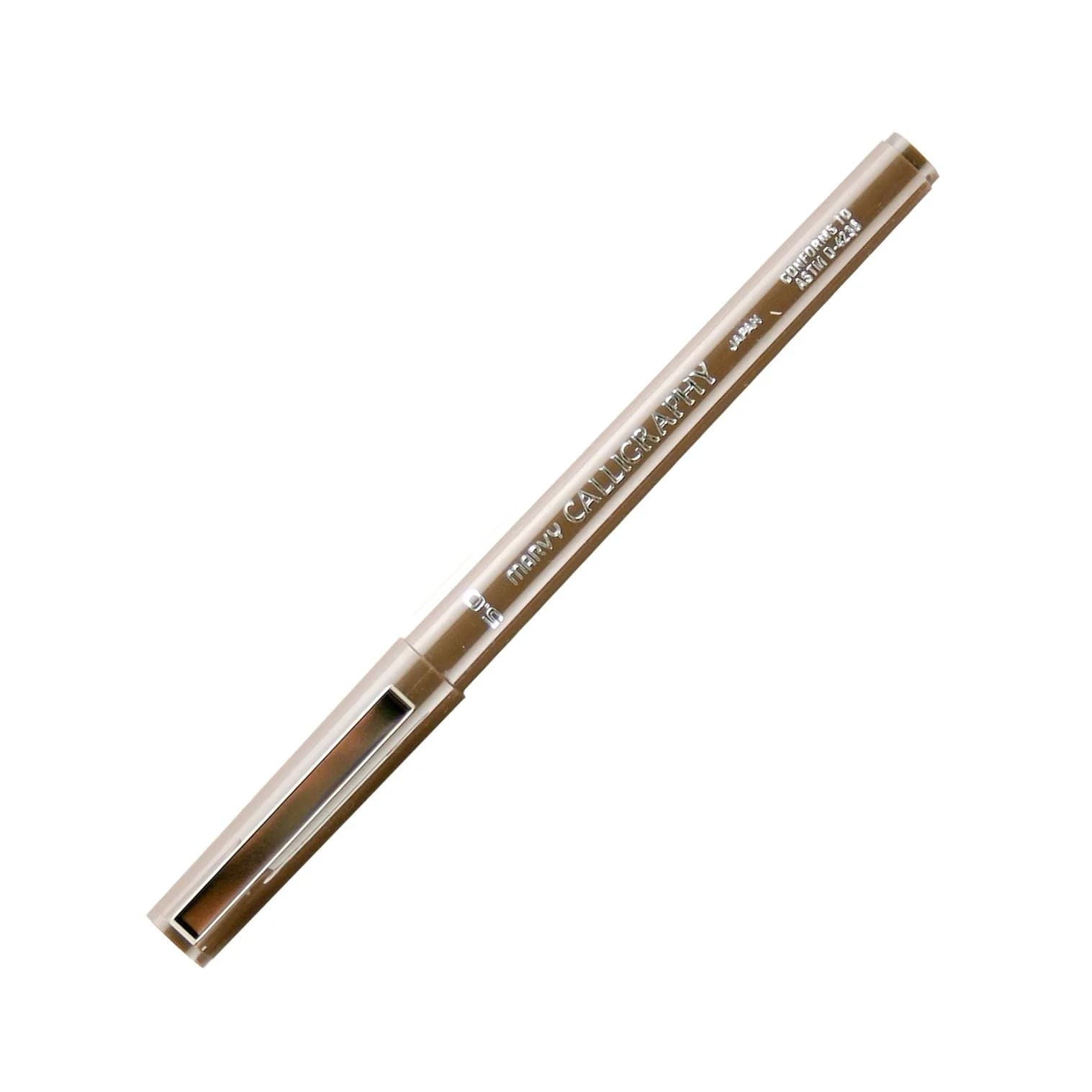 Marvy Uchida Calligraphy Pen, Fine Point, Sepia Ink, 1 Count (Pack of 1) | Water-Based Ink for Smooth Flow - main product image