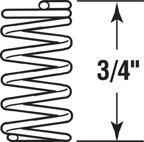 Prime-Line SP 9702 Compression Spring 3/8 in. x 3/4 in. | Steel, Nickel Finish, 6 Pack thumbnail 2