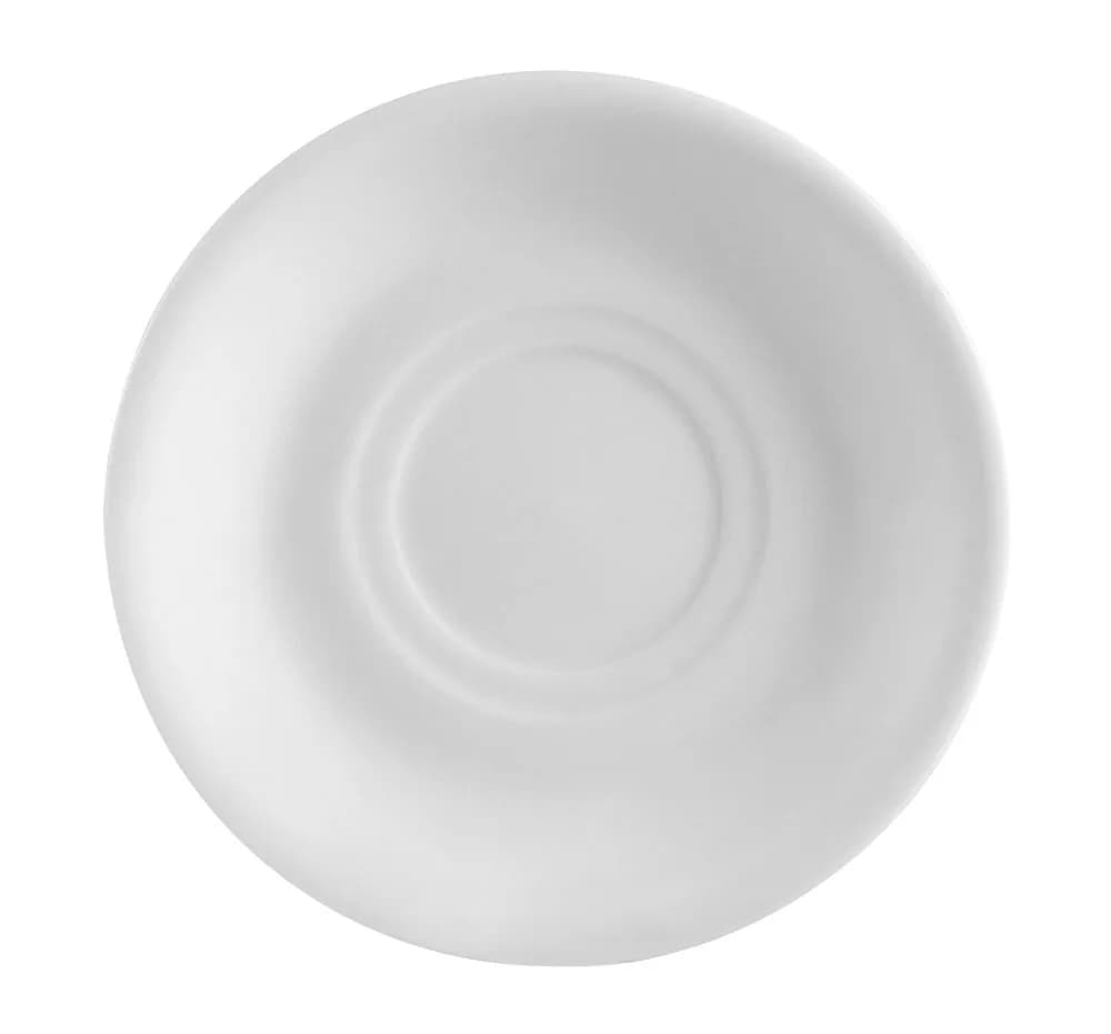 CAC China RCN-2 Clinton Rolled Edge 6-Inch Super White Porcelain Saucer | Durable & Trendy for Hospitality (70-120 chars)