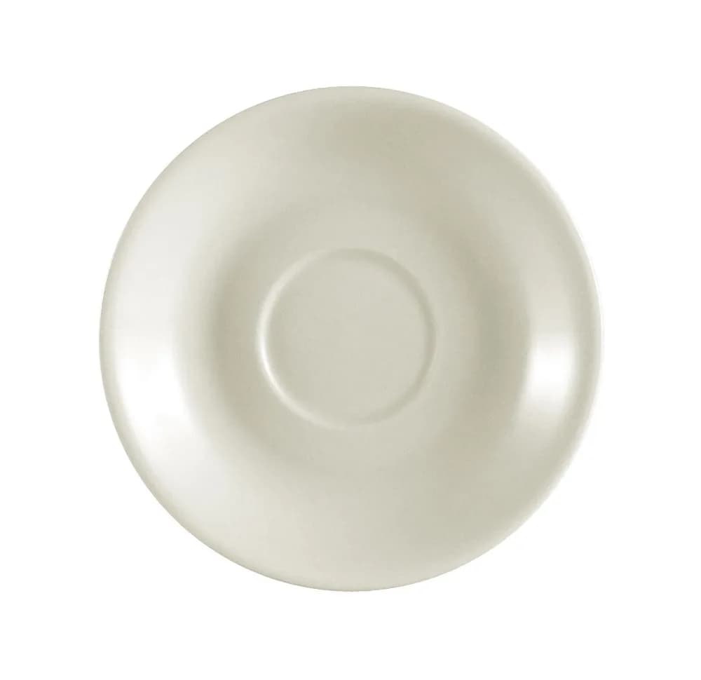 CAC China REC-36 Rolled Edge 4-1/2-Inch Stoneware Saucer | Modern American White, Box of 36