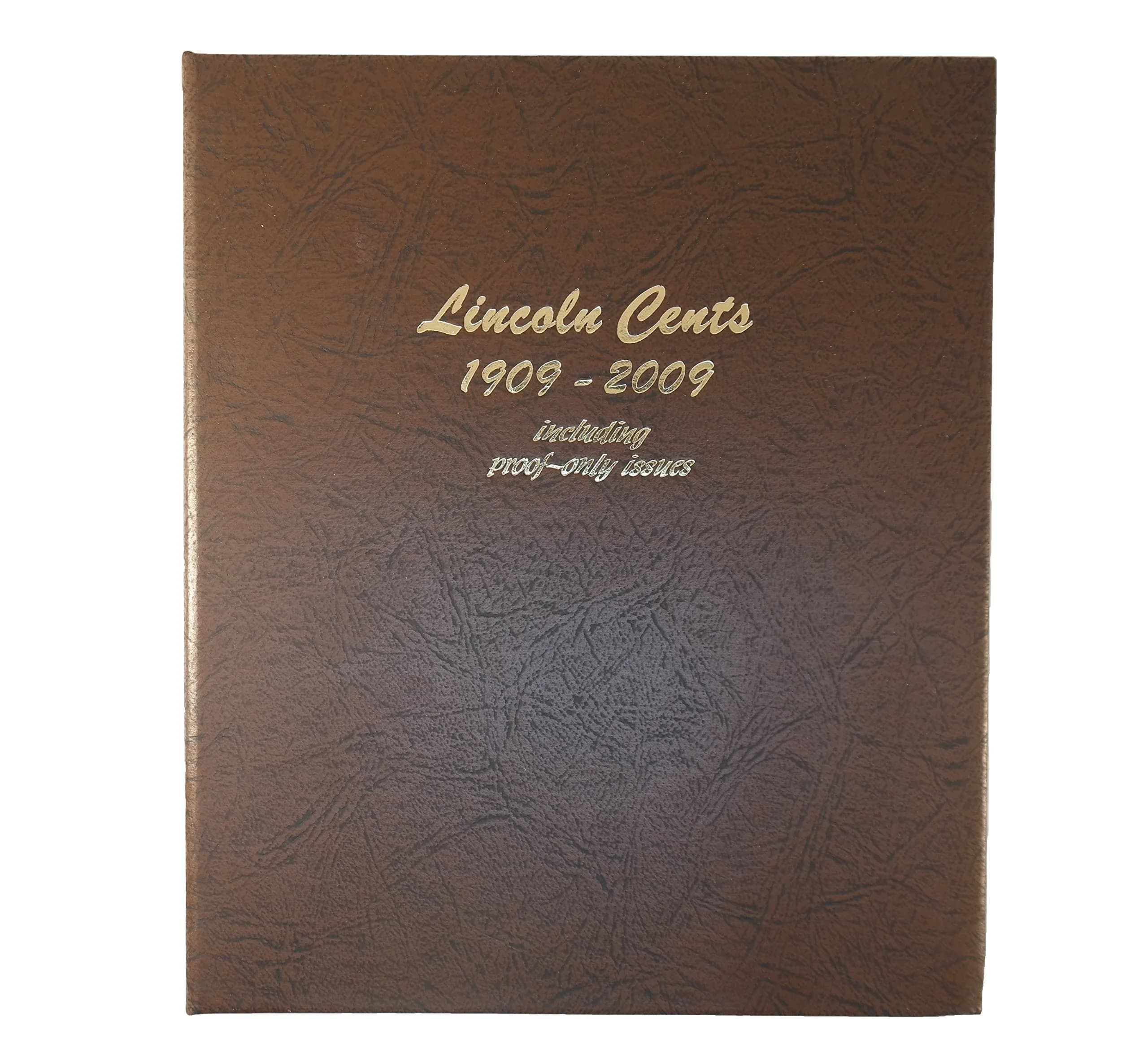 Dansco Lincoln Cent with Proof Coin Album 1909-2009 #8100 | Holds 324 Coins, Brown Leatherette Binder - main product image
