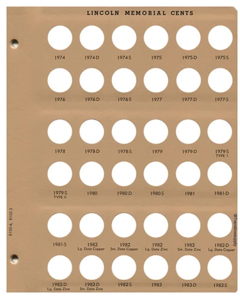Dansco Lincoln Cent with Proof Coin Album 1909-2009 #8100 | Holds 324 Coins, Brown Leatherette Binder - view 3