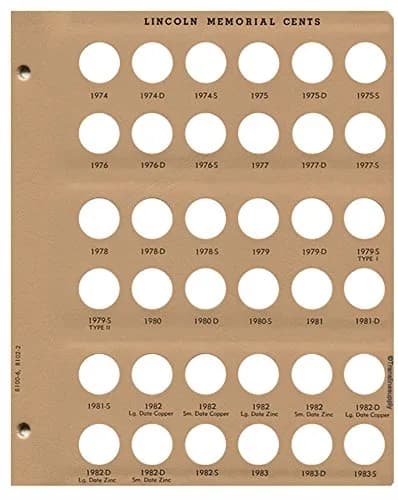 Dansco Lincoln Cent with Proof Coin Album 1909-2009 #8100 | Holds 324 Coins, Brown Leatherette Binder thumbnail 3