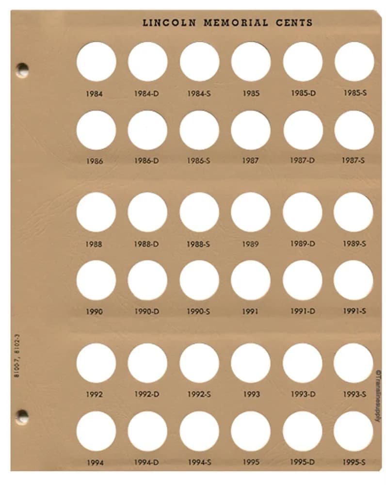 Dansco Lincoln Cent with Proof Coin Album 1909-2009 #8100 | Holds 324 Coins, Brown Leatherette Binder - view 4