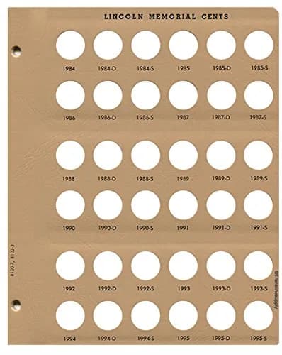 Dansco Lincoln Cent with Proof Coin Album 1909-2009 #8100 | Holds 324 Coins, Brown Leatherette Binder thumbnail 4