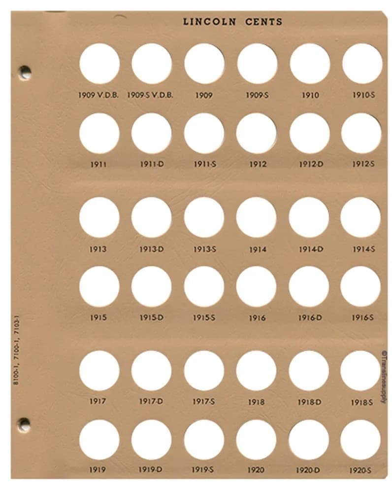 Dansco Lincoln Cent with Proof Coin Album 1909-2009 #8100 | Holds 324 Coins, Brown Leatherette Binder - view 2