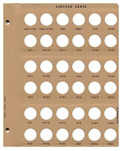 Dansco Lincoln Cent with Proof Coin Album 1909-2009 #8100 | Holds 324 Coins, Brown Leatherette Binder thumbnail 2