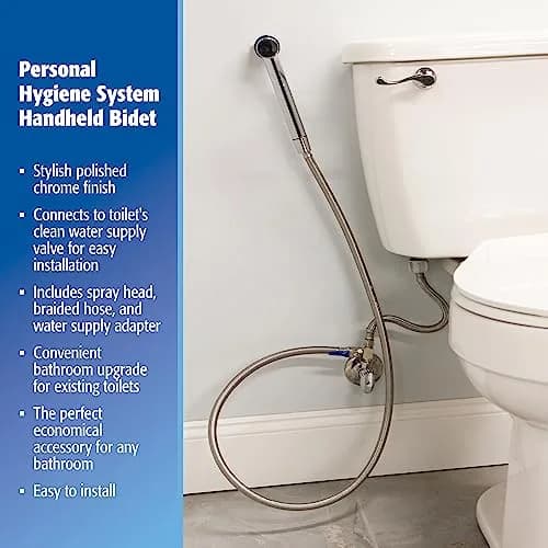 Plumb Pak PP838-1 Personal Hygiene System Handheld Bidet | Easy Toilet Attachment, Chrome Finish thumbnail 6