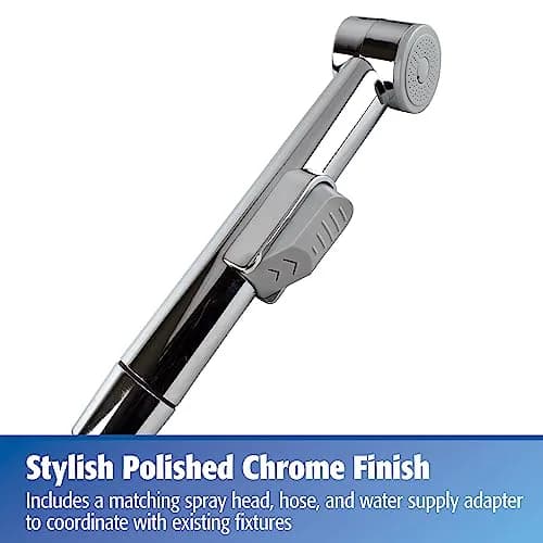 Plumb Pak PP838-1 Personal Hygiene System Handheld Bidet | Easy Toilet Attachment, Chrome Finish thumbnail 7