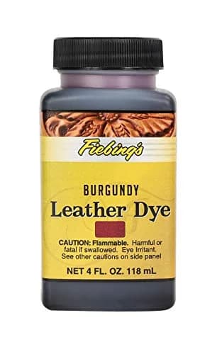 Fiebing's Burgundy Leather Dye 118ml (4 fl oz) - Alcohol-Based Penetrating Dye for Leather & Wood thumbnail 1