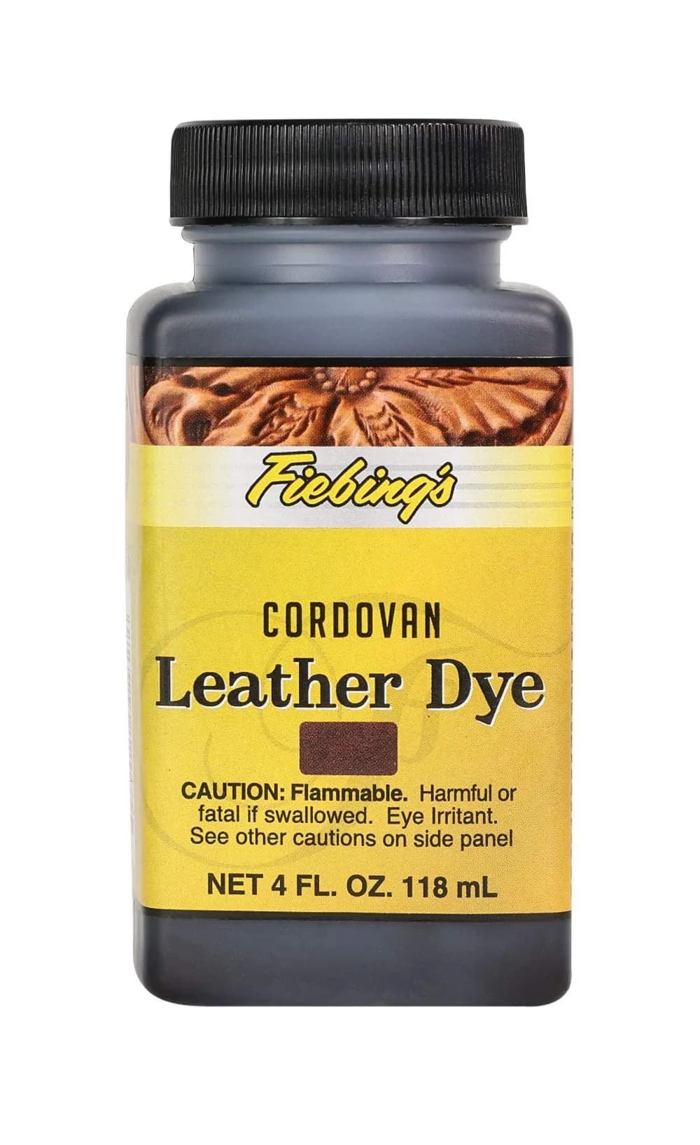 Fiebing's Leather Dye Cordovan 118ml (4 fl oz) | Alcohol-Based Penetrating Dye for Leather & Wood - main product image