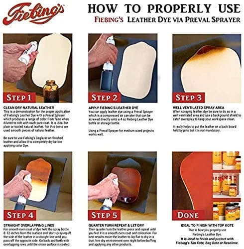 Fiebing's Leather Dye Light Brown 118ml (4 fl oz) | Alcohol-Based Penetrating & Permanent Leather Dye thumbnail 5