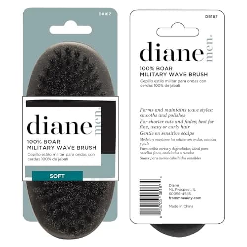 Diane Boar Bristle Military Hair Brush for Men & Women | Detangling & Shine (100% Boar Bristles, 1 Count) thumbnail 6
