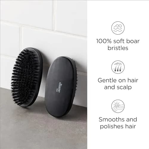 Diane Boar Bristle Military Hair Brush for Men & Women | Detangling & Shine (100% Boar Bristles, 1 Count) thumbnail 2