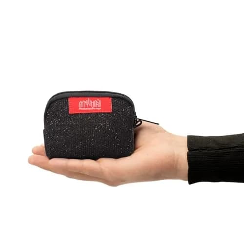 Manhattan Portage Coin Purse Midnight Water Resistant Compact Wallet | Secure Zipper Closure (Black) thumbnail 2