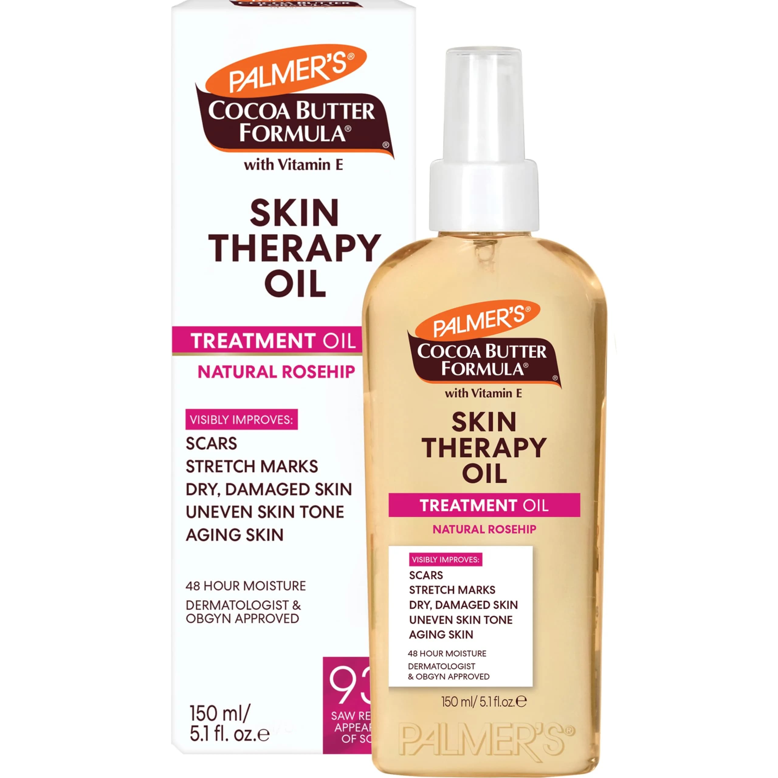 Palmer's Skin Therapy Rosehip Body Oil 151ml (5.1 Fl Oz) | Cocoa Butter Formula for Scars & Stretch Marks
