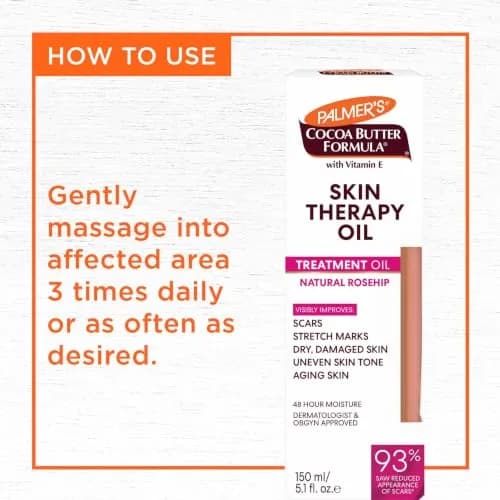 Palmer's Skin Therapy Rosehip Body Oil 151ml (5.1 Fl Oz) | Cocoa Butter Formula for Scars & Stretch Marks thumbnail 8