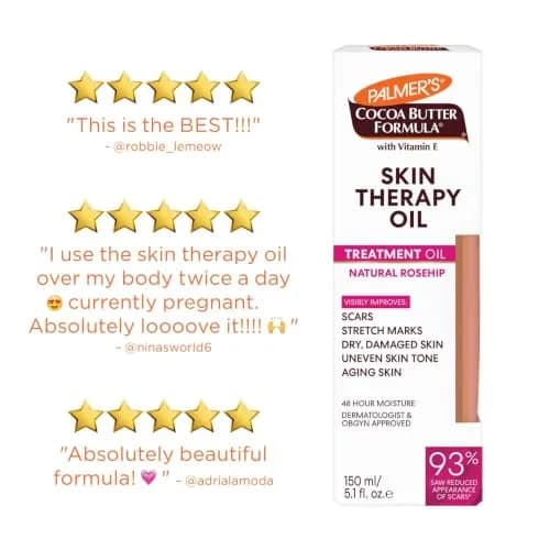 Palmer's Skin Therapy Rosehip Body Oil 151ml (5.1 Fl Oz) | Cocoa Butter Formula for Scars & Stretch Marks thumbnail 9