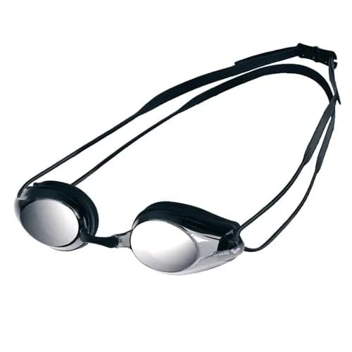 ARENA Tracks Unisex Adult Racing Swim Goggles FINA-Approved Anti-Fog Mirror Lens, Black/Smoke Silver/Black | Competitive Swimming Essential thumbnail 1