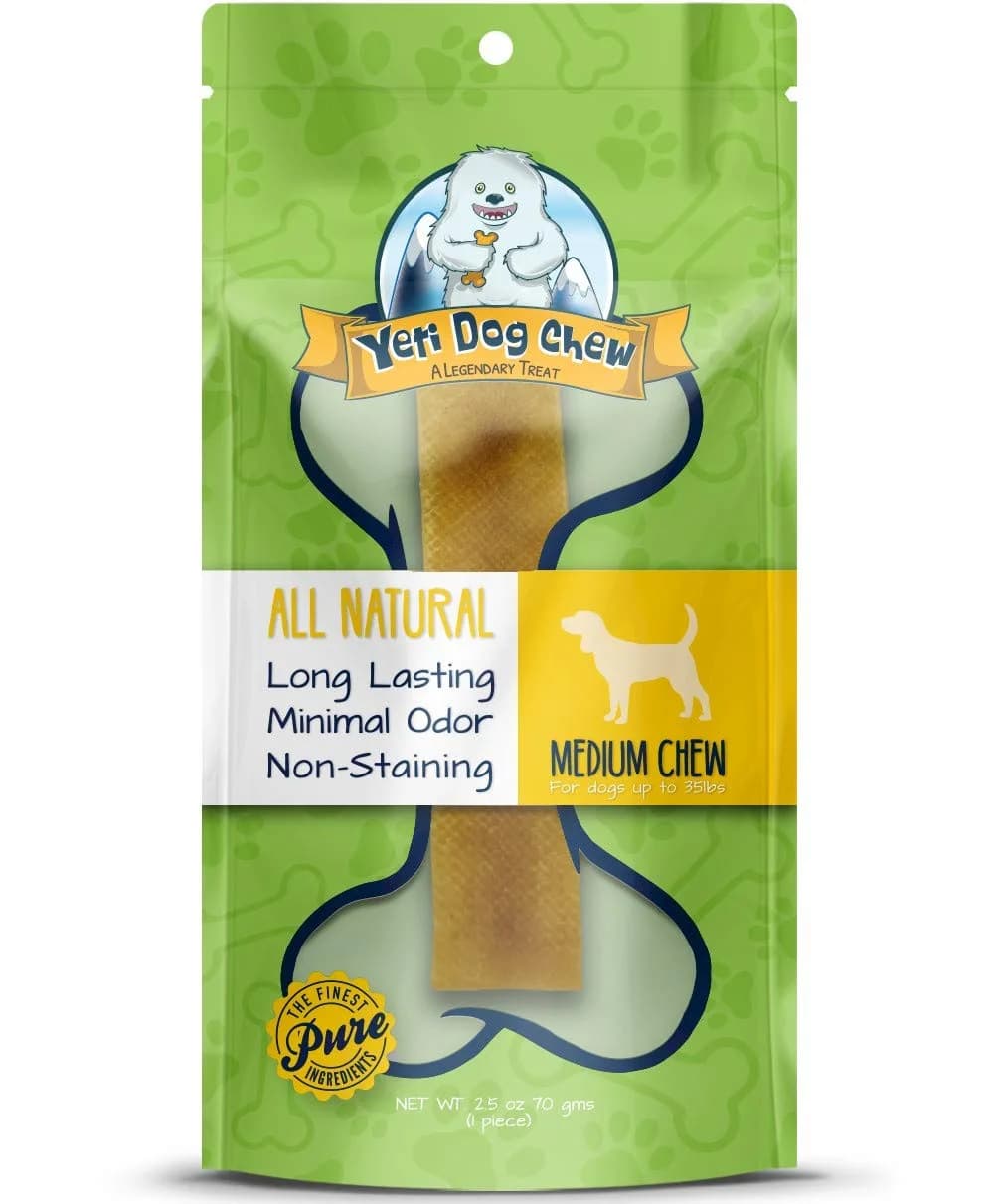 Yeti Himalayan Yak Cheese Dog Chew | Long-Lasting Medium 2.5 oz | Natural, Odor-Free