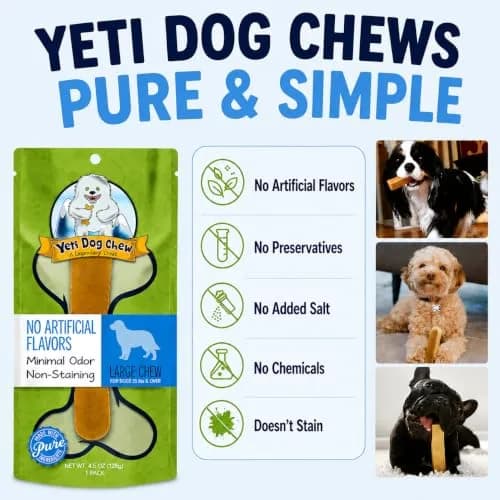 Yeti Himalayan Yak Cheese Dog Chew | Long-Lasting Medium 2.5 oz | Natural, Odor-Free thumbnail 4