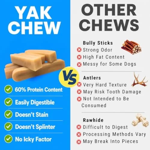 Yeti Himalayan Yak Cheese Dog Chew | Long-Lasting Medium 2.5 oz | Natural, Odor-Free thumbnail 3