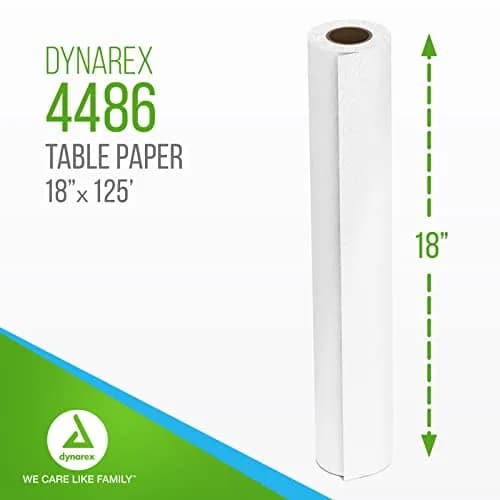 Dynarex Table Paper, Crepe, 18" x 125 ft., Pack of 12 | High-Quality Exam Table Cover for Medical & Massage Use thumbnail 2